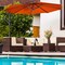 Costway 10 Ft Hanging Umbrella Patio Sun Shade Offset Outdoor Market Cross Base Orange